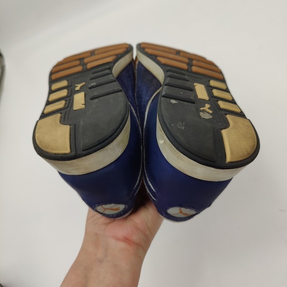 Puma Womens Retro Gorpcore RS 100 R-System Suede Sneakers 7.5 Blue Tan 342589-06 - Picture 15 of 16